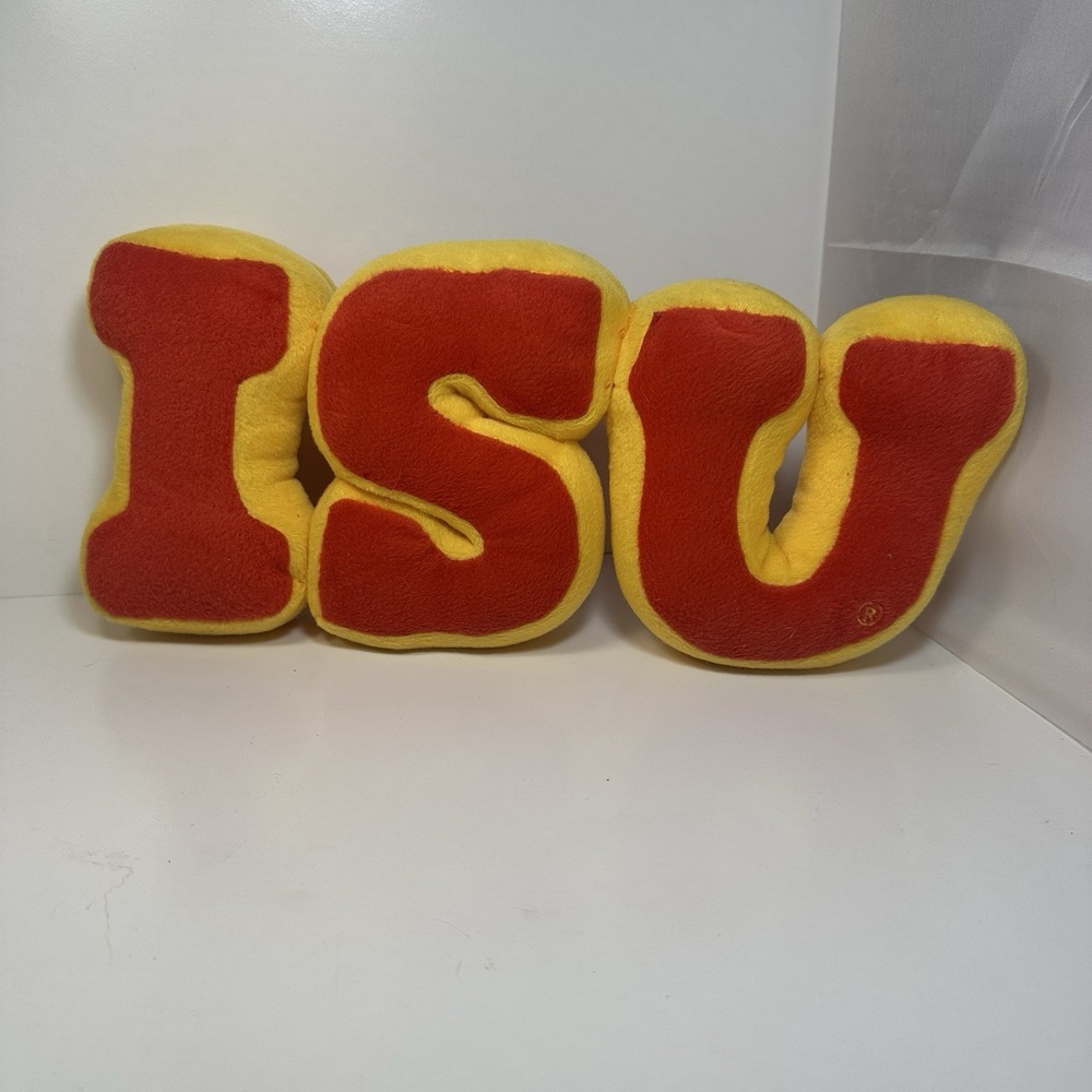 Iowa State University Cyclones Stuffed Plush Spirit Dorm Decor 12" Red Gold ISU